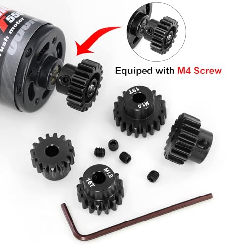 OGRC Mod 1 Pinion Gear 15T 16T 17T 18T 19T 5mm Shaft Motor Gears for 1/8 1/10 RC RC Buggy, SCT, Stadium Truck and Monster Truck