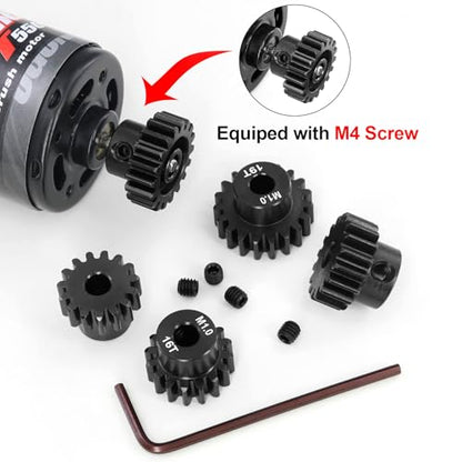 OGRC Mod 1 Pinion Gear 15T 16T 17T 18T 19T 5mm Shaft Motor Gears for 1/8 1/10 RC RC Buggy, SCT, Stadium Truck and Monster Truck