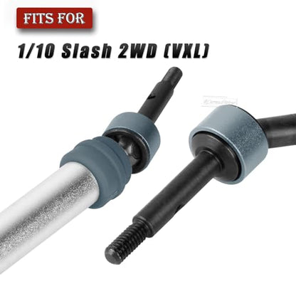 RC Driveshafts Axle Upgrades Part for 1/10 Slash 2WD(VXL),Hard Steel Front & Rear CVD Drive Shafts,2pcs,Silver &Titanium - color: Titanium(2pcs)