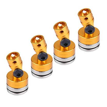 SUNGOOYUE Magnetic Body Post Holder, Aluminum Body Post Mount 4PCS for SCX10 1:10 RC Car, Easy Install, Smooth Metal Finish, Light 26.7g for RC Car Fans (Yellow) - color: Yellow