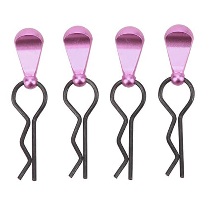 RC Body Clips R Pins Metal RC Car Body Clips Stainless Steel R , Aluminium Alloy Pull Tabs Car Assembly for 1/10 (Purple) - color: Purple