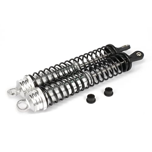RC Shock Absorber 140mm,Oil Adjustable RC Damper Set for 1/8 Rc Car Buggy Truck Hsp Hpi Losi Axial Upgraded Hop-Up Parts 4PCS/Set(Silver) - color: Silver