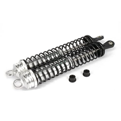 RC Shock Absorber 140mm,Oil Adjustable RC Damper Set for 1/8 Rc Car Buggy Truck Hsp Hpi Losi Axial Upgraded Hop-Up Parts 4PCS/Set(Silver) - color: Silver
