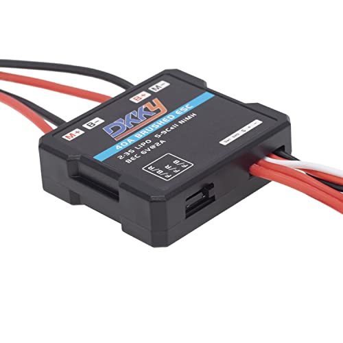 DKKY RC Brushed ESC 40A, RC Motor Electric Speed Controller for 1/16 1/18 1/24 RC Crawler AX24 FCX24 FCX18 RC Accessories Parts