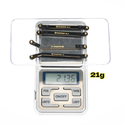 High Clearance 4 Links Set for SCX24 GX 470, Brass Links Set, ONLY Rear, 4Pcs, Black - size: GX470 Rear