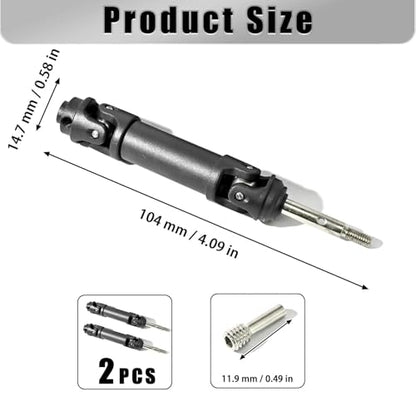 Extreme-Duty Rear Driveshaft Assembly for Traxxas 1/10 Drag Slash - Fits Chevrolet C10 / Ford Mustang (Models 94076-4, 24254-8, 94376-74, 94346-74) - Direct Replacement for OEM 9450