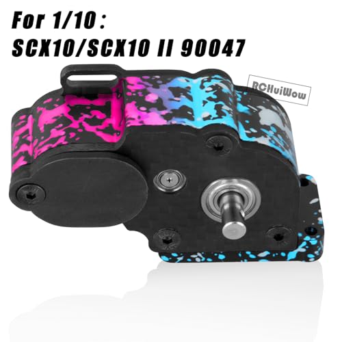 LCG Center Gearbox Transmission Box Upgrades Part for SCX10 SCX10 II 90046 90047 1/10 RC Crawler Car,Aluminum Middle Transmimssion Gearbox,Colorful - color: Colorful(1pc)
