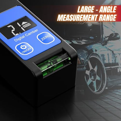 RQG Digital Magnetic Camber Alignment Tool, Universal Automotive Wheel Alignment Tool, LCD Caster Camber Gauge for Measuring Wheel of Car Truck SUV RV
