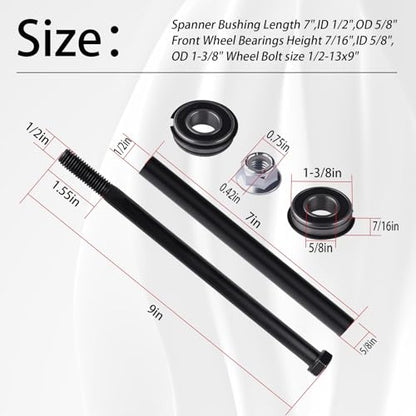 XTPTFABS 025-5202-00 Front Wheel Bearing Kit,Part#022-7009/018-7010 | Fit for Bad Boy Zero Turn Mowers with 5/8 inch Axle,Including MZ, ZT, ZT Elite, CZT,Magnum,Compact,Outlaw & Maverick Series