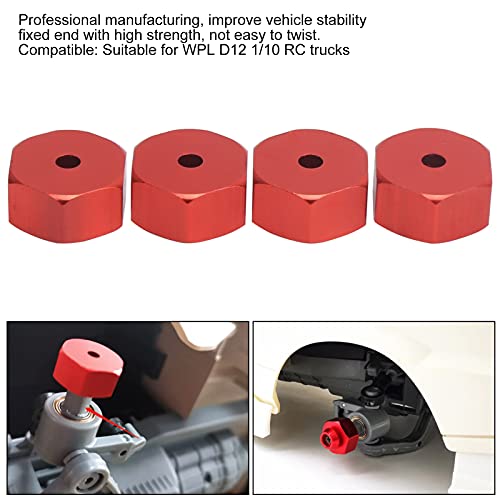 4pcs mm to 12mm Hex Combiner, Hex Adapter Wheel Hub, Hex Adapter ARY for WPL D12 1/10 RC Trucks