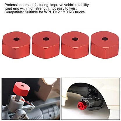 4pcs mm to 12mm Hex Combiner, Hex Adapter Wheel Hub, Hex Adapter ARY for WPL D12 1/10 RC Trucks