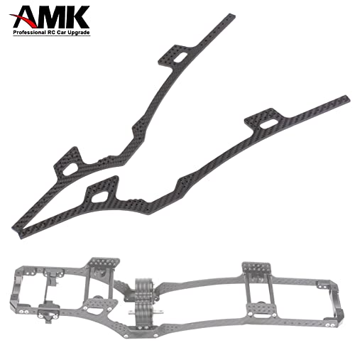 2pcs Carbon Fiber LCG Chassis Rails for 1/10 RC Crawler SCX10 Lower Center of Gravity DIY Upgrade Lightweight Thickened Upgrade Frame Rails - color: 2pcs Carbon Fiber Lcg Chassis Rails