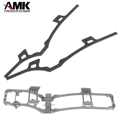 2pcs Carbon Fiber LCG Chassis Rails for 1/10 RC Crawler SCX10 Lower Center of Gravity DIY Upgrade Lightweight Thickened Upgrade Frame Rails - color: 2pcs Carbon Fiber Lcg Chassis Rails