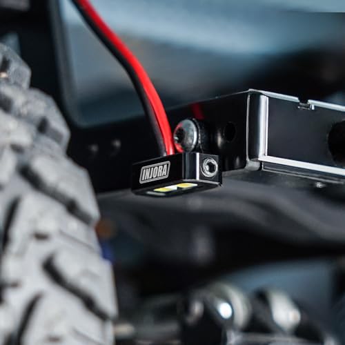 INJORA Rock Lights Kit for SCX10 TRX4 1/10 RC Crawler Upgrade(4LED White)