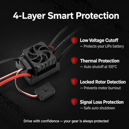 ZTW Beast G2 SL 80A ESC 2-3S Sensorless Brushless Speed Controller 6V/3A SBEC for 1/10 RC Car RTR Truck Buggy Truggy
