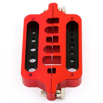 Aluminum Alloy RC Model RC Car Cable Connector Soldering Tool Holder Welding Tool RC Repair Tool Kit for XT60, XT90, T Plug, Mini T Plug (Red) - color: Red