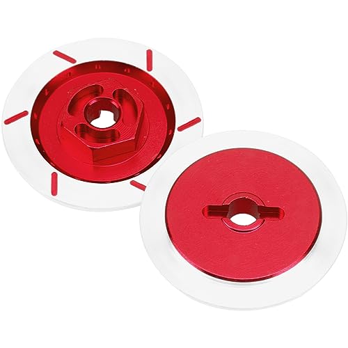 4Pack Vgoohobby Aluminum Alloy RC 12mm Hex Hub Wheel Rim Brake Disc Compatible with HSP HPI Traxxas Tamiya 1/10 On-Road Racing Model Car (Red) - color: Red