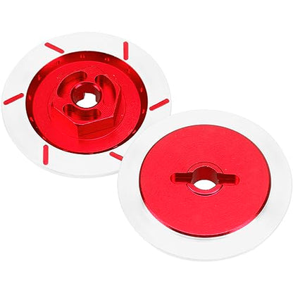 4Pack Vgoohobby Aluminum Alloy RC 12mm Hex Hub Wheel Rim Brake Disc Compatible with HSP HPI Traxxas Tamiya 1/10 On-Road Racing Model Car (Red) - color: Red