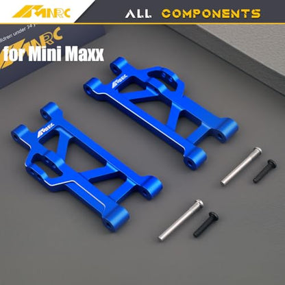 Alum Front Rear Suspension a Arm Kit for 1/16 Mini Maxx 4WD RTR RC Car Truck 107154-1 Upgrades Part Black