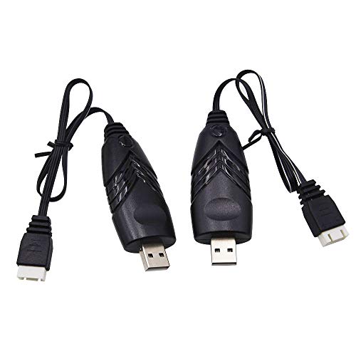 Blomiky 2 Pack 3S 1.5A Lithium Charger Cable Suitable for RC Car Boat Airplane Drone Airsoft 3 Cell Lipo Battery / 11.1V USB New 2
