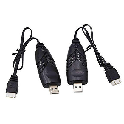 Blomiky 2 Pack 3S 1.5A Lithium Charger Cable Suitable for RC Car Boat Airplane Drone Airsoft 3 Cell Lipo Battery / 11.1V USB New 2