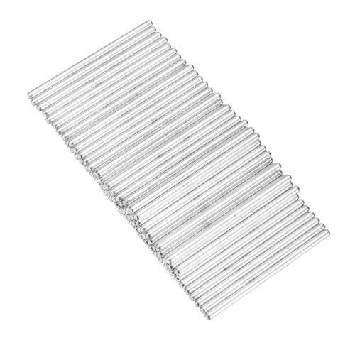 MECCANIXITY 80pcs 3mmx60mm Toys Shaft Round Rod Axles Drive Shaft for DIY RC Car Truck Boat Helicopter Model Part, Silver - size: 3mmx60mm