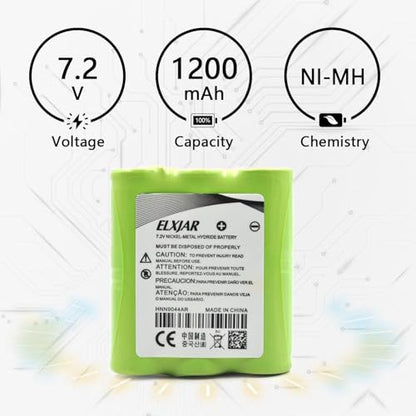 Coonyard (4-Pack) 7.2V 1200mAh Ni-MH HNN9044 Battery for P50, P60 Radios | Fits HNN9044A, HNN9044AR, HNN9056, BP-38, BP-39, BT-1013, BT-537, BP-40 and FRS-008 compatible battery applications.