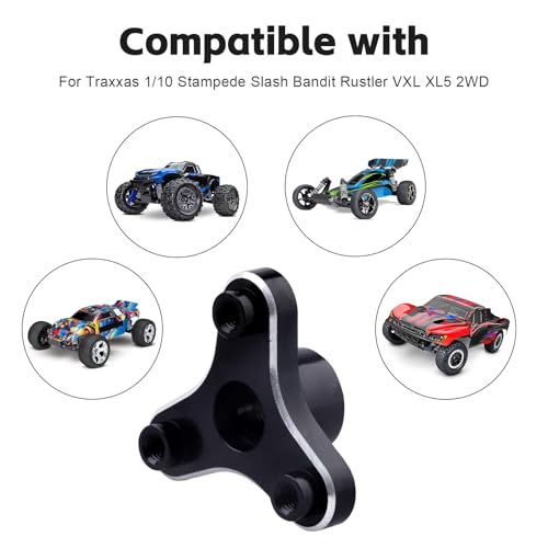 Slipper Clutch Eliminator for Traxxas 1/10 Rustler VXL Slash Stampede Bandit XL5 2WD Gearbox Parts (Black) - color: Black