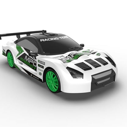 RC Drift Car Remote Control Car 2.4GHz 1:24 Scale 4WD 15KM/H High Speed Model Vehicle LED Lights Drifting Tire Racing Sport Toy for Adult Boys Girls Kids Gift 2Pcs Rechargeable Batterie - color: White