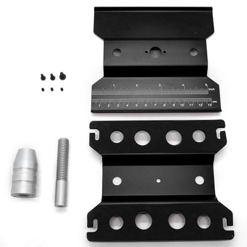 CNC Aluminum Alloy RC Car Work Stand Repair Workstation 360 Degree Rotation Lift Or Lower for 1/8 1/10 1/12 Scale Cars Trucks Buggie (Black)