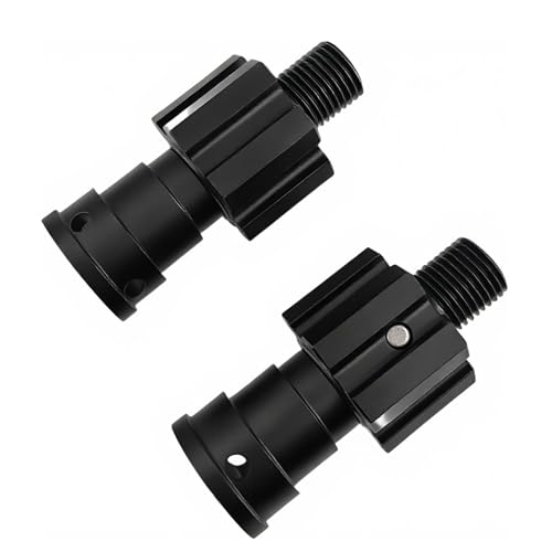 10mm Aluminum Widened Wheel Hex Nut & Axle Set for 1/5 X-MAXX 8S (Black) | 77086-4,7768 7756,Upgrade Parts,High Strength,CNC Machined,Precision Fit,Wear Resistant,Heavy Duty - color: Black