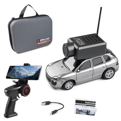 Wltoys Mini RC Car, 1:64 Scale FPV RC Drift Car with 720P HD Camera, 2.4GHz Transmitter, WiFi App Control with Gyro, LED Lights, Mini Racing Toys (Silver Gray) - color: Silver Gray