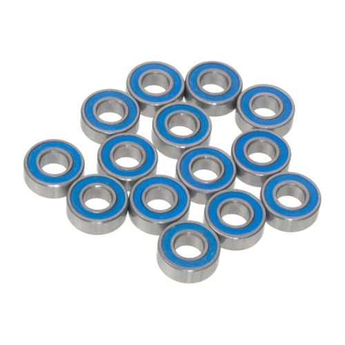 14Pcs Steel Rubber Sealed Ball Bearing Kit for Tamiya DT-02 / DT-03 Chassis Holiday Buggy/Super Fighter G/Aqroshot RC Off-Road Car Upgrade Accessories