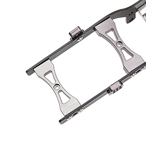 ShareGoo Metal Body Chassis Frame Car Shell Suspension Bracket with 370 Motor kit Compatible with MN Model D90 D91 MN45 MN99 MN99S 1/12 RC Car (Titanium) - color: Titanium