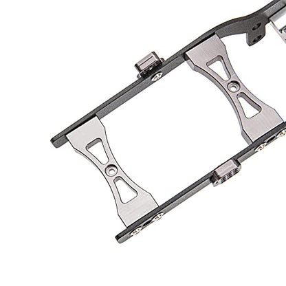 ShareGoo Metal Body Chassis Frame Car Shell Suspension Bracket with 370 Motor kit Compatible with MN Model D90 D91 MN45 MN99 MN99S 1/12 RC Car (Titanium) - color: Titanium