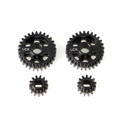 LCX Racing 1/8th RC Crawler Car Hard Steel Front Rear Axle Portal Drive Gear Set 32P 28T/13T for Axial AXP8 Gilamon 2.2，Upgrades Parts Accessories