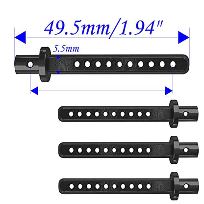 4Pcs Aluminum Alloy RC Car Body Posts Mount Holder Column 49.5mm Compatible with Axial SCX10 90046 90047 RC4WD D90 1/10 RC Rock Crawler (Black) - color: Black