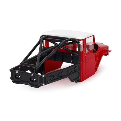 INJORA IR40-24 Half Truck Hard Body with Cage for 1/24 SCX24 Upgrade(Red)