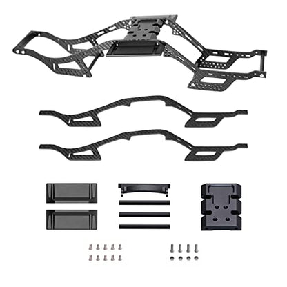 RC Chassis Kit, Carbon Fiber LCG Chassis, Cheater Rigs Frame Rails, Gen2 Lightweight Thickened for 1/10 RC Rock Crawler Axial SCX10 I II Element Enduro (Gen2 LCG Chassis Kit)