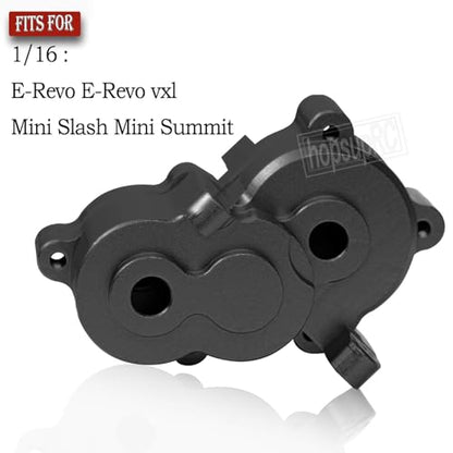 Center Gearbox Transmission Case Upgrades Part for 1/16 E-Revo/Mini Slash/Mini Summit,Aluminum Gearbox Differential Housings Hops Up,Black - color: Black/(for E-revo)