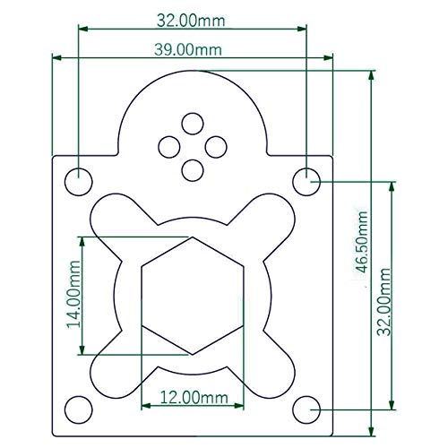 Share Goo Electric Power Starter Power Back Cover Backplate Roto E-Start Drill Plate 11012 for 1/8 RC Car SH 28 Nitro Engine Rotor, Hole Centers 32mm