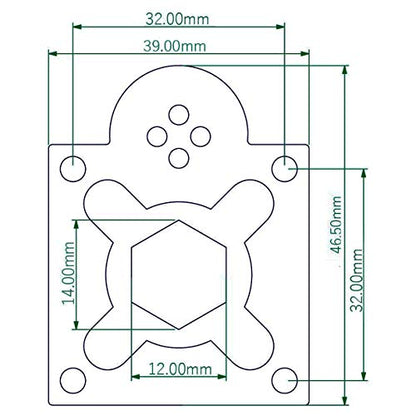 Share Goo Electric Power Starter Power Back Cover Backplate Roto E-Start Drill Plate 11012 for 1/8 RC Car SH 28 Nitro Engine Rotor, Hole Centers 32mm