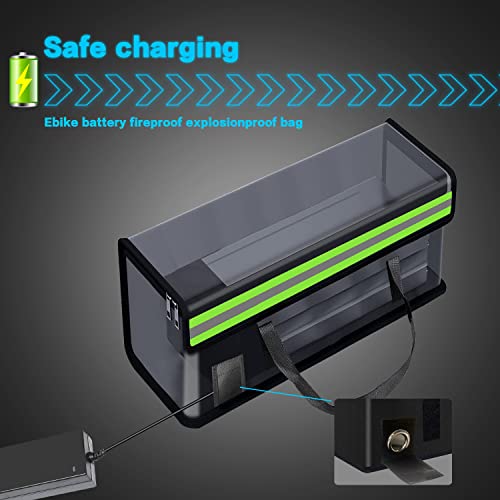 19.3"x5.9"x7.1" Lipo Safe Bag Fireproof Bag for Lipo Battery Pack Storage Charging Transport,Home Office Travel Fireproof Safe Storage for Cash Valuables Jewelry Passport Power bank Lipo Battery - size: 490*150*180mm