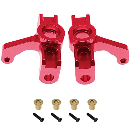 Aluminum Front/Rear Steering Hub Base C Carrier Knuckle Base C Seat Upgrade Parts for WLtoys 144001 1/14 RC Car Truck Buggy Replacement Accessories (Red)
