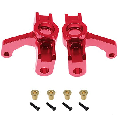 Aluminum Front/Rear Steering Hub Base C Carrier Knuckle Base C Seat Upgrade Parts for WLtoys 144001 1/14 RC Car Truck Buggy Replacement Accessories (Red)