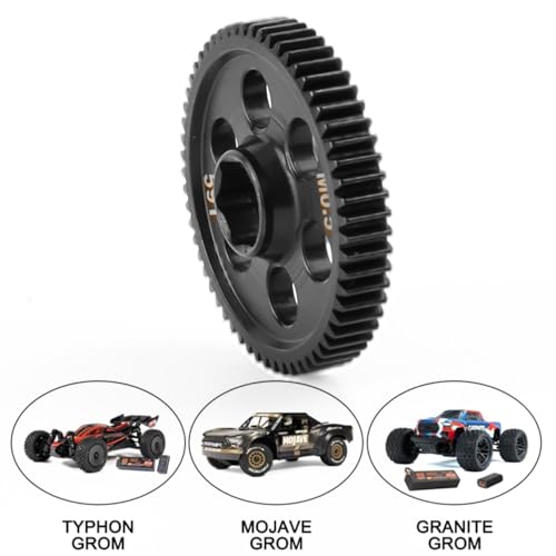GLOBACT Cr Steel 0.5M 59T Spur Gear for Arrma Grom Losi RC Truck Racecar