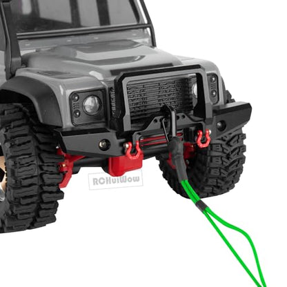RC Crawler Accessories Roof Simulation for 1/18 1/24 RC Crawler Trx4m SCX24,Antenna/Jack Stands/Shackles/Shovel/Box/Metal Perforated Plates/Tow Rope,Green - color: Green(1set)