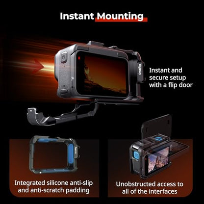 SmallRig Utility Frame Cage for Insta360 Ace Pro 2 / Ace Pro, Supports Horizontal and Vertical Shooting, Action Camera Mounting Frame with Mounting Claw and Cold Shoe for Video Light Microphone - 5000 - style: for Insta360 Ace Pro