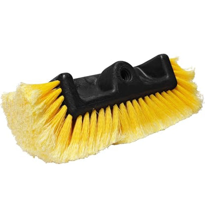 11.8" Car Wash Brush Head with Soft Bristle, Flow Through Auto Exterior Cleaning Brushes Equipment, Heavy Duty Detailing Brush Head for RV Truck Boat Camper (Yellow) - color: Yellow