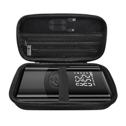 Tire Inflator Portable Air Compressor Case, Car Air Pump Storage Holder Protective Box for USB Cable Connector, Handheld Case Compatible with Most Tire Inflators & Accessories